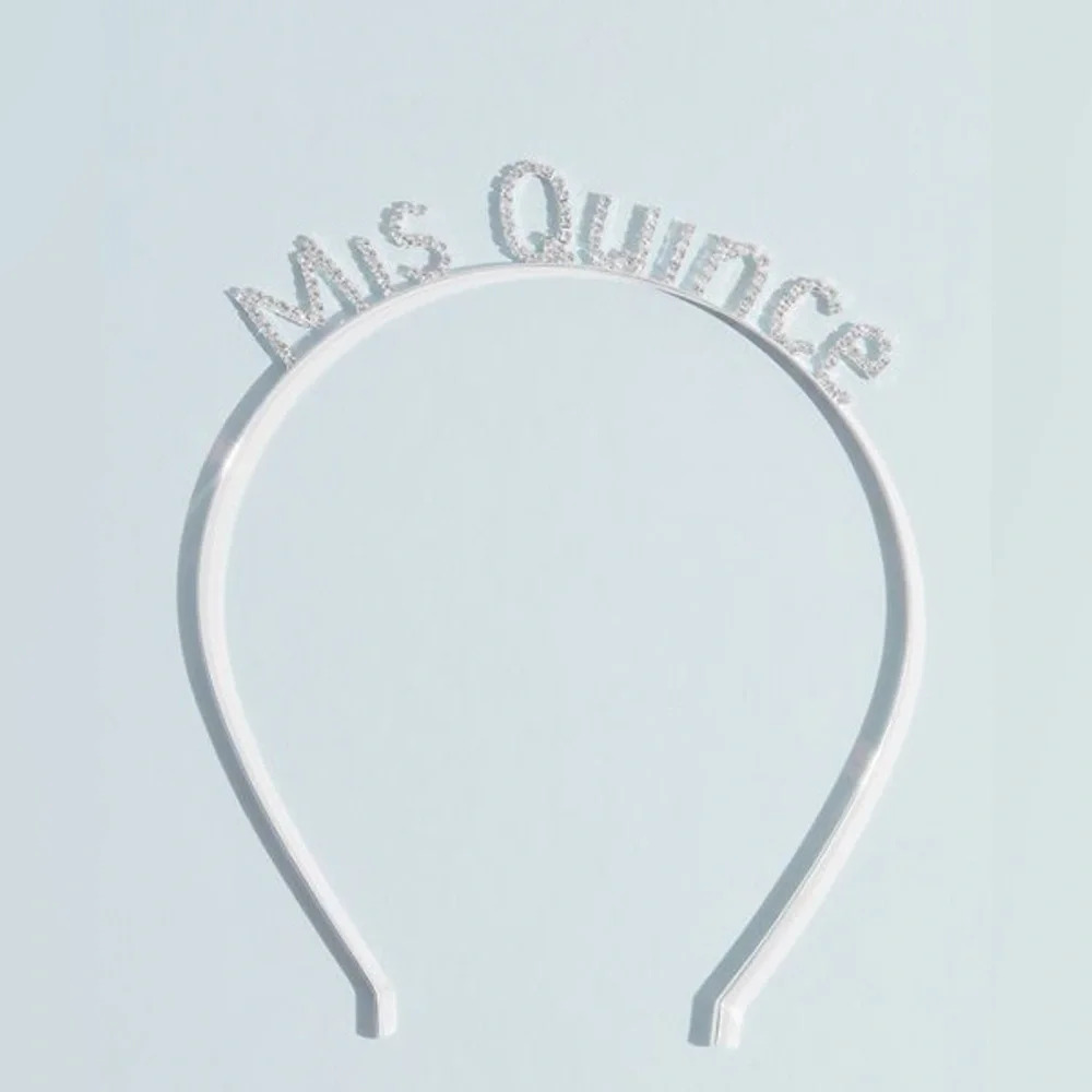 NWT Mid Quince blingy headband for quincenera silver headband‎